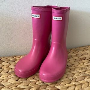 Girls Pink Hunter Boots 13